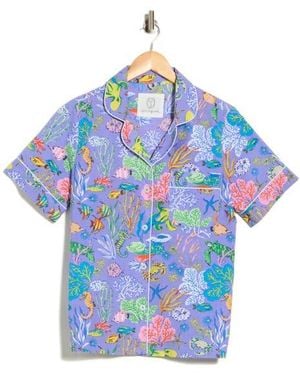 Printfresh Organic Cotton Pajama Top - Blue