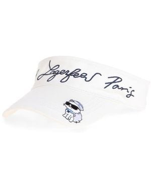 KARL LAGERFELD Admiral Choupette Visor - White