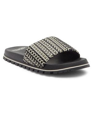 Marc Jacobs The Monogram Slide Sandal - Gray