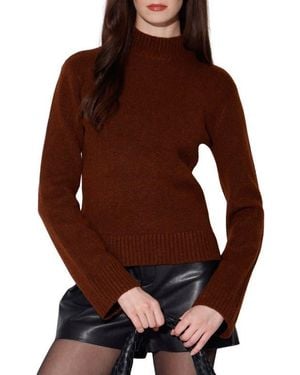 Walter Baker Amara Mock Neck Sweater - Brown