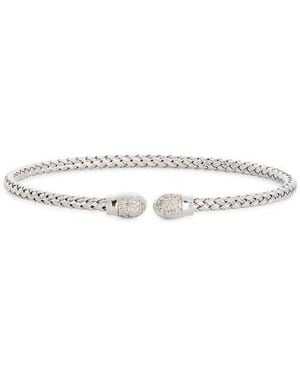Meshmerise Diamond Woven Cuff Bracelet - Metallic