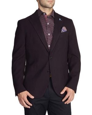 Tailorbyrd Solid Textured Sport Coat - Blue
