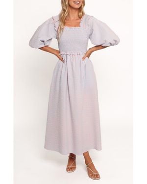 Petal & Pup Lillie Gingham Midi Dress - Pink