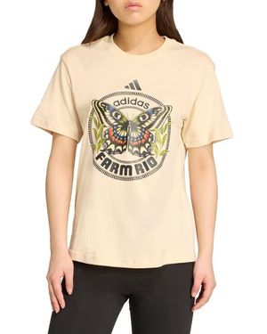 adidas X Farm Rio Butterfly Graphic T-Shirt - Natural