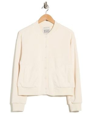 Scotch & Soda Jersey Bomber Jacket - Natural