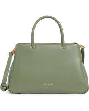 Kate Spade Grace Smooth Leather Satchel - Green
