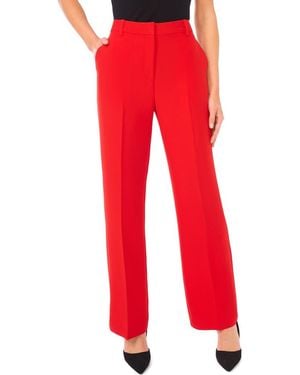 Halogen® High Waist Straight Leg Pants - Red