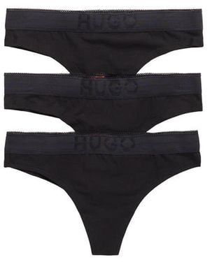 BOSS 3-Pack Thongs - Black