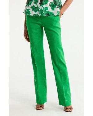 Diane von Furstenberg Calliope Linen Blend Pants - Green