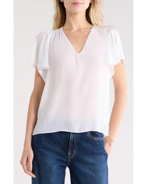 Ramy Brook Bronta V-Neck Top - White