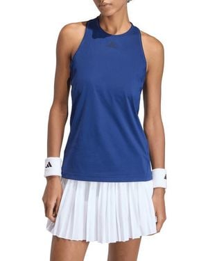 adidas Club High Neck Racerback Tank - Blue