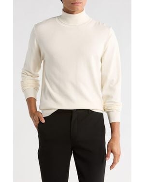 T.R. Premium Slim Fit Turtleneck Sweater - Natural
