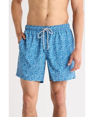 Rainforest School Of Fish Swim Trunks - Blue