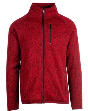 Burnside Knit Sweater Jacket - Red