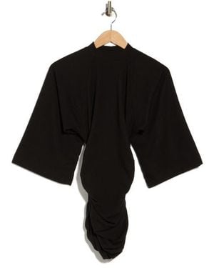 Go Couture Belle Sleeve Ruched Minidress - Black