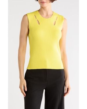 Longchamp Rib Knit Sleeveless Top - Yellow