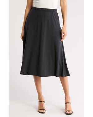 Go Couture Flared Midi Skirt - Black