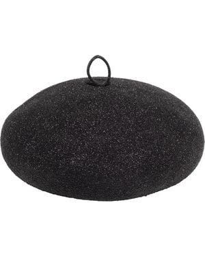 Eugenia Kim Faye Glitter Wool Beret - Black