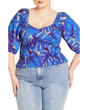 City Chic Boardwalk Top - Blue