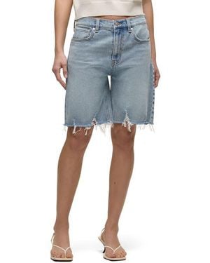 Hudson Jeans London Low-Rise Long Shorts - Blue