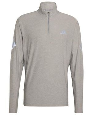 adidas Climacool Quarter Zip Pullover - Gray