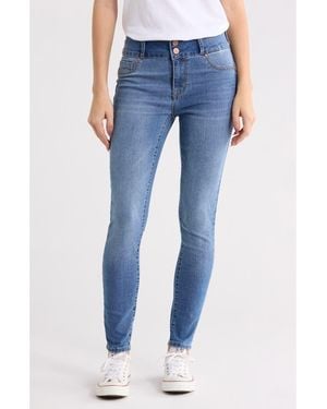 Seven7 Curvy High Waist Skinny Jeans - Blue