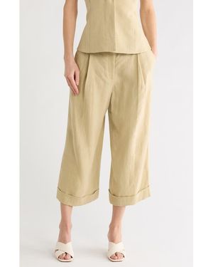Twp Houston St. Linen Wide Leg Pants - Natural