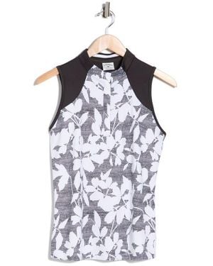 Callaway Apparel Textured Abstract Tank - Blue