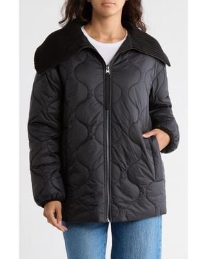 Lucky Brand Reversible Quilted Jacket - Black