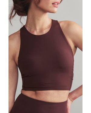 Rhone Revive Longline Bra - Purple