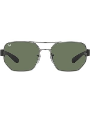 Ray-Ban 60Mm Aviator Sunglasses - Green