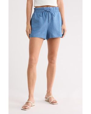 Bella Dahl Ruffle Edge Shorts - Blue