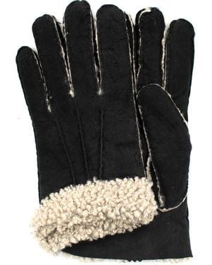 Portolano Genuine Shearling Leather Gloves - Black