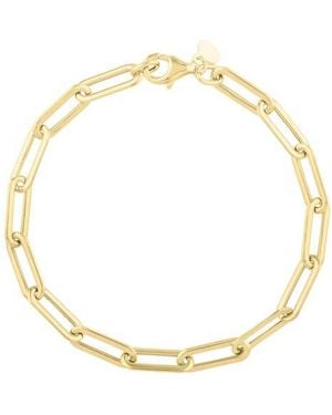 Queen Jewels Paper Clip Chain Bracelet - Metallic