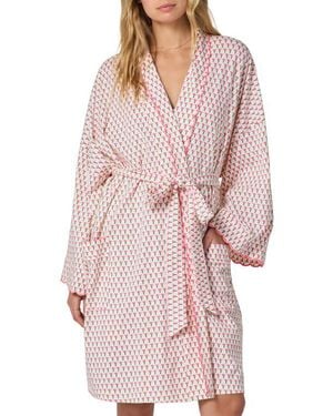 Bedhead Organic Cotton Short Robe - Pink