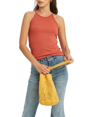 Wishlist Ribbed Knit Tank - Orange