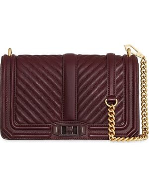Rebecca Minkoff Love Chevron Quilted Crossbody Bag - Purple