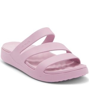 Crocs™ Getaway Waterproof Strappy Slide Sandal - Pink