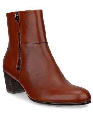 Ecco Shape Mid Zip Bootie - Brown