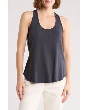 Go Couture Rounded Racerback Tank - Black