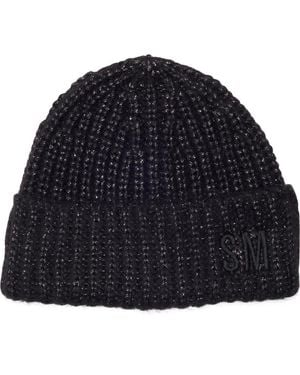 Steve Madden Marled Knit Cuffed Beanie - Blue