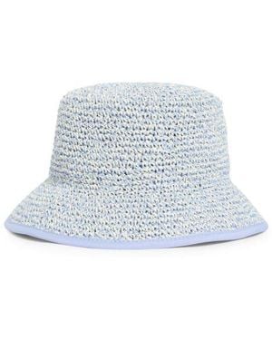 Nine West Two-Tone Crochet Bucket Hat - White