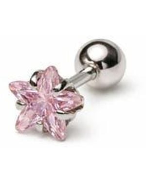 Rebel Star Crystal Single Earring - Pink