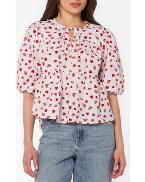 Velvet Heart Ferlita Puff Sleeve Top - Red