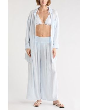 Nordstrom Rack Printed Flowy Pants - White
