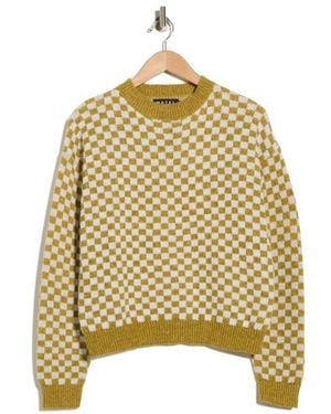 Motel Karu Check Knit Pullover Sweater - Metallic
