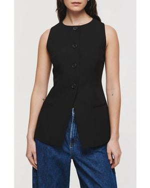 ALIGNE Leo Collarless Vest - Black