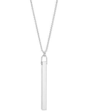 Brook and York Vertical Bar Pendant Necklace - White