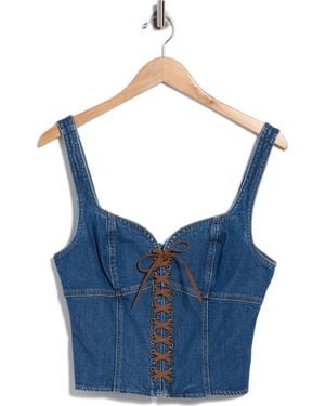 L'Agence Nayeli Corset Tank - Blue