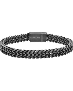 Geoffrey Beene Double Franco Chain Bracelet - Black